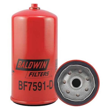 Baldwin Filters Fuel Filter, 6-1/8 x 3-1/32 x 6-1/8 In BF7591D