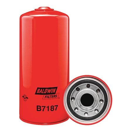 Baldwin Filters Oil Fltr, Spin-On, 12-3/8"x5-3/8"x12-3/8" B7187
