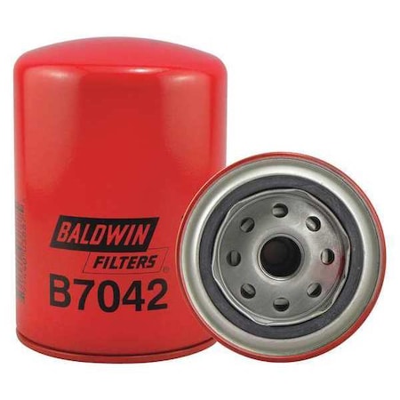 Baldwin Filters Oil Fltr, Spin-On, 5-3/8"x3-11/16"x5-3/8" B7042