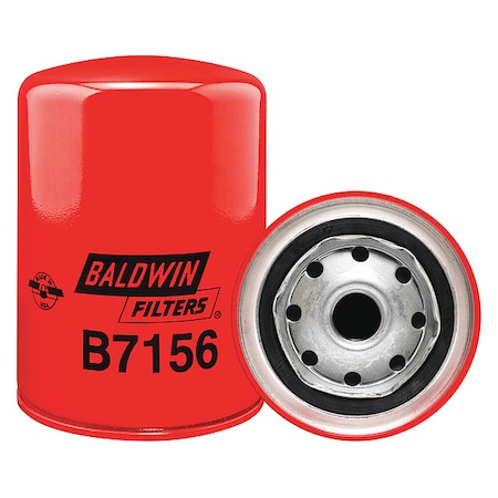Baldwin Filters Oil Fltr, Spin-On, 5-3/8"x3-11/16"x5-3/8" B7156