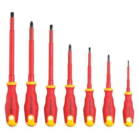 Jonard Tools Insulated Screwdriver Set, 7 pcs TK-70INS