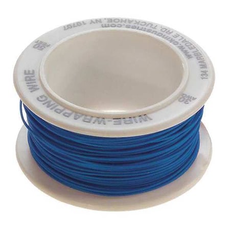 Ok Industries Spooled Wrapping Wire, 30 AWG, Blue, Kynar(R), 50 ft R-30B-0050