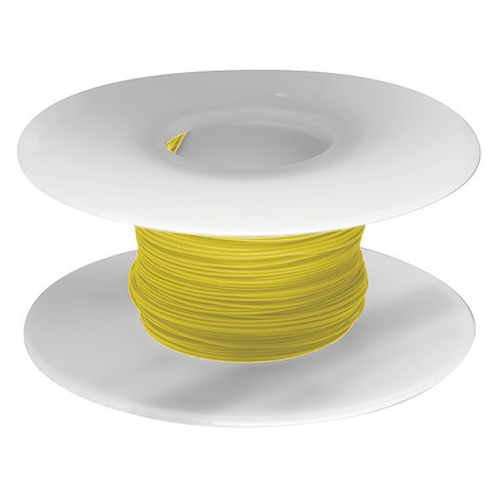 Ok Industries Spooled Wrapping Wire, 26 AWG, Yellow, Kynar(R), 100 ft R26Y-0100