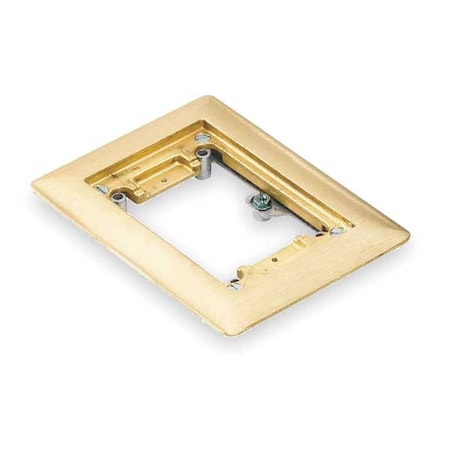 Steel City Box Cover, Floor Box Type, 1 Gang, Brass P 64 CP