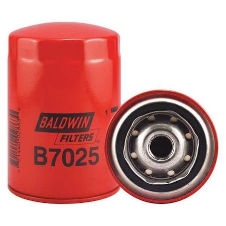 Baldwin Filters Oil Fltr, Spin-On, 5-3/8"x3-11/16"x5-3/8" B7025