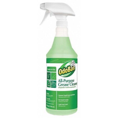 Odoban Earth Choice All Purpose Grease Cleaner RTU, 32 oz. Trigger Spray Bottle, Mild, 12 PK 938362-Q