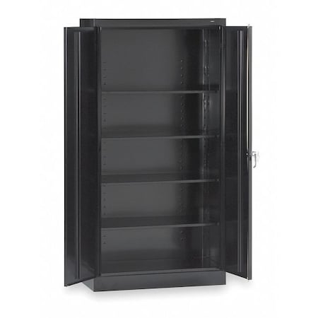 Tennsco 24 ga. ga. Carbon Steel Storage Cabinet,  36 in W,  72 in H,  Stationary 7224BK