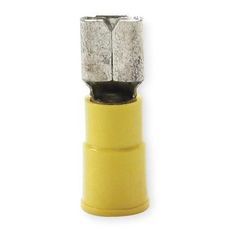 3M Female Disconnect, Yellow, 12to10AWG, PK50, Insulation: Partial MVI10-250DFX