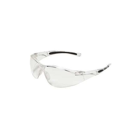 HONEYWELL UVEX Safety Glasses, A800 Series, Anti-Scratch, Flexible Temple, Clear Half-Frame, Clear Lens A800