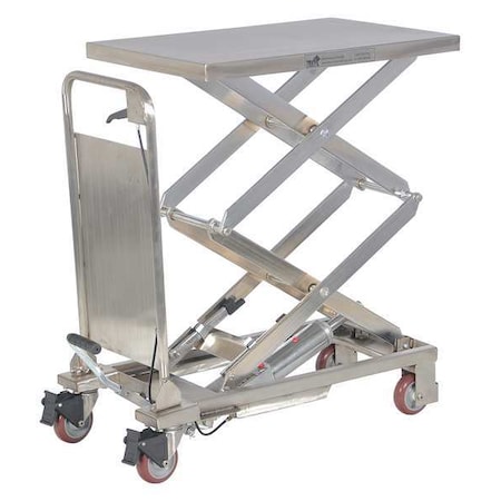 Zoro Select Scissor Lift Table, 220 lb. Cap, 17-1/2"W, 27-1/2"L CART-200-D-PSS