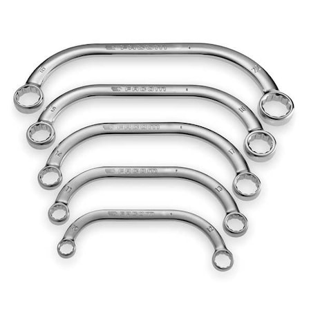 Facom Box End Wrench Set, 10 to 22mm, 5 pcs. FM-57.JE5