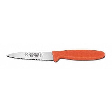 Dexter Russell Net Knife, Serrated, 3 1/2 In, Poly, Orange 15583