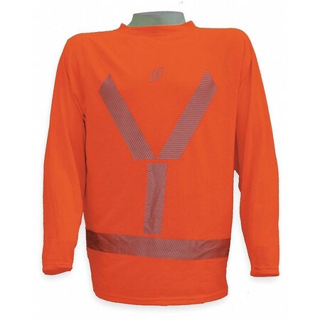 Ironclad Performance Wear 2XL Poly/Cotton Long Sleeve T-Shirt, Orange AHVR-2060-XXL