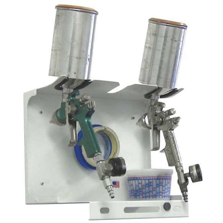 Global Finishing Solutions Double Spray Gun Holder and Shelf 218-009