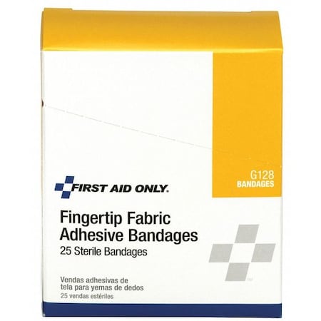 FIRST AID ONLY Fingertip Bandage, Fabric, PK25 G128