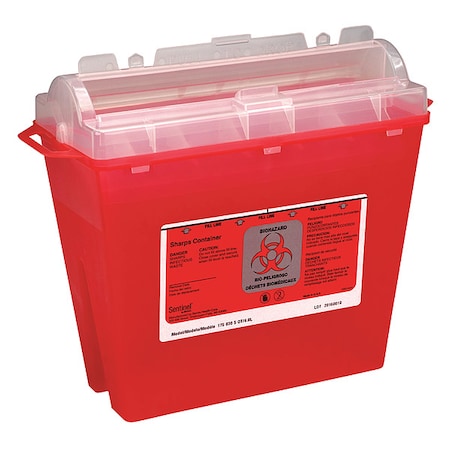 FIRST AID ONLY Sharps Container, 1-1/4 Gal., Rotor Lid M943