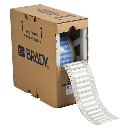 Brady 2" x 21/64" White Label, Irradiated Polyolefin, PS-187-2-WT PS-187-2-WT