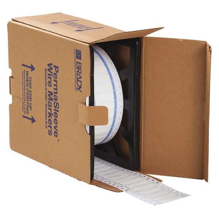 Brady 2" x 7/16" White Label, Irradiated Polyolefin, 3PS-250-2-WT 3PS-250-2-WT
