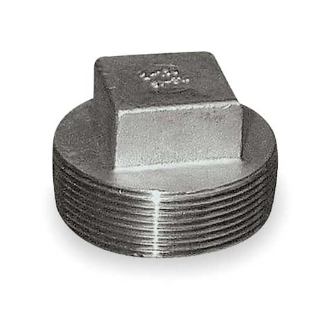 Zoro Select 2-1/2" MNPT SS Square Head Plug 4381037290