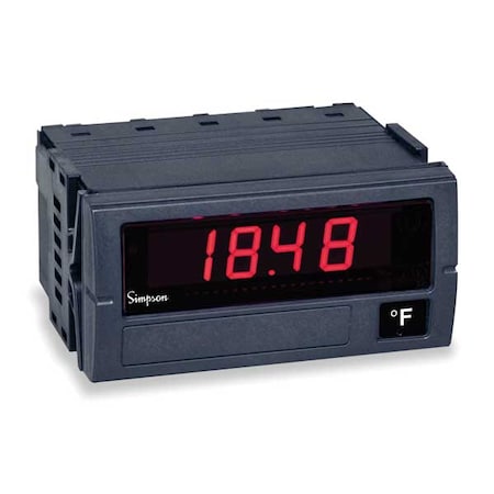 Simpson Electric Digital Panel Meter, Temperature F45-1-80-0-F