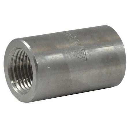 Zoro Select 3/4" x 1/2" FNPT 304 SS Reducing Coupling 2UA85