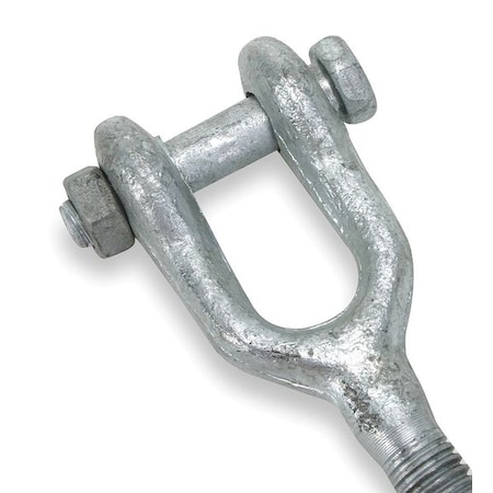 Zoro Select Jaw End Fitting, Dia.1/2In, 12 In 2ULP9