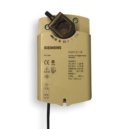 Siemens Electric Actuator, 20 in.-lb., 24VAC/DC GQD121.1P