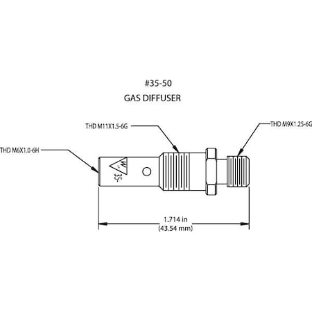 Tweco Gas Diffuser, Tweco Mini Guns, PK5 15001140