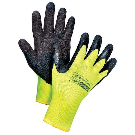Sperian By Honeywell Cold Protection Cut-Resistant Gloves, Acrylic | Nylon Palm, Acrylic Thermal Lining, Black/Yellow, L 400-L