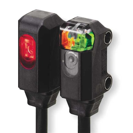 Omron Through-Beam Photoelectric Sensor Set, Bare Wire, Right Angle, Rectangular, Dark On, PNP E3T-ST14