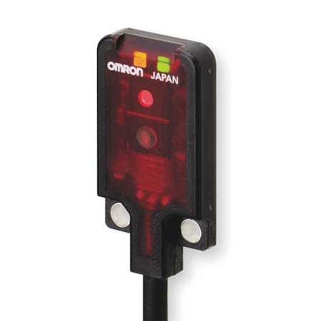 Omron Diffuse Photoelectric Sensor, Bare Wire, Right Angle, Rectangular, Light On, PNP E3T-SL13