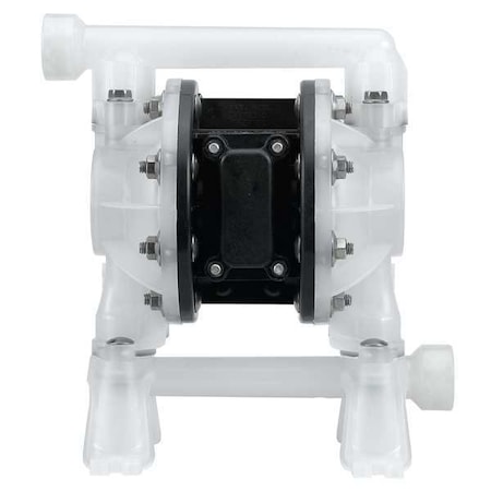 Aro Double Diaphragm Pump, Polypropylene, Air Operated, Santoprene, 15 GPM PD07P-APS-PAA