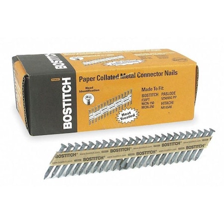Bostitch Collated Framing Nail, 1-1/2 in L, Polymer Coated, Flat Head, 35 Degrees, 1000 PK PT-MC14815-1M