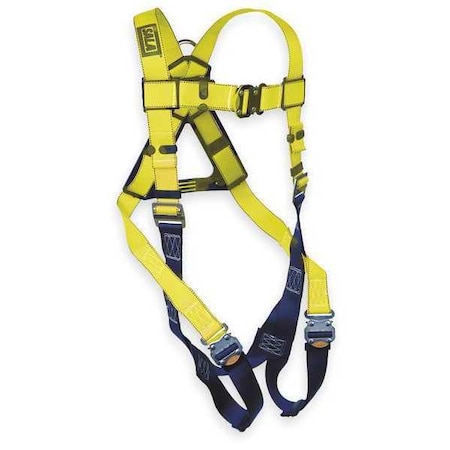 3M Dbi-Sala Delta Full Body Harness, Vest, 420 lb Wt Capacity, Quick-Connect Chest, Yellow, 2XL, Universal 1110600