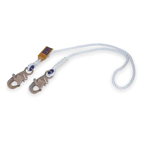 3M Dbi-Sala Restraint Lanyard, 6 ft. Length, Snap Hook, Steel, 1 Leg(s), 310 lb. Weight Capacity 1232354