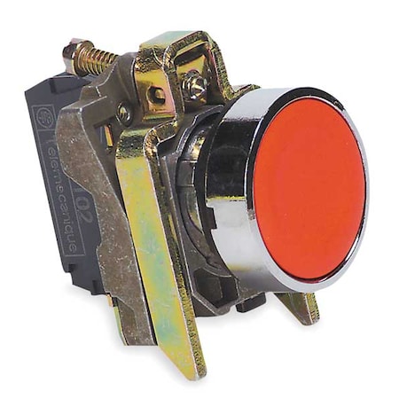 Schneider Electric Push Button Operator, 22 mm, 1NO/1NC, Red XB4BA45