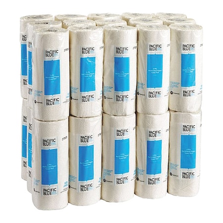 Georgia-Pacific Pacific Blue Select Perforated Roll Paper Towels, 2 Ply, 100 Sheets, 73 ft, White, 30 PK 27300