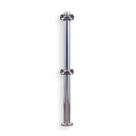 Turnstile Corner Post, Mirror Chrome 1015-M