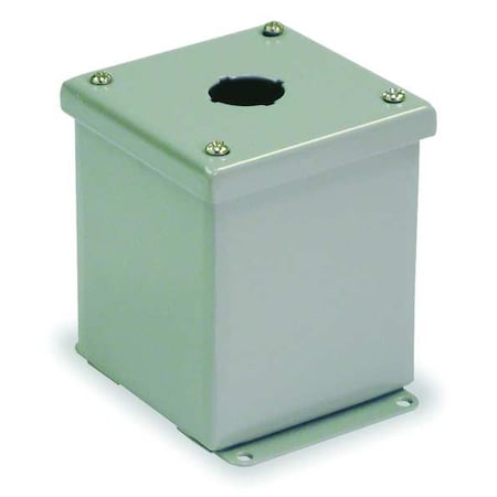 WIEGMANN Pushbutton Enclosure, 22mm, 1 Hole, Steel PBGX1