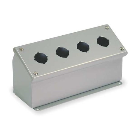Wiegmann Pushbutton Enclosure, 30mm, 4 Holes, Steel WPBA4