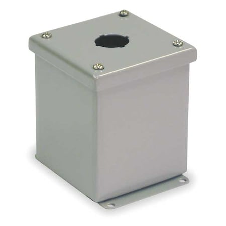 Wiegmann Pushbutton Enclosure, 30mm, 1 Hole, Steel PBXD1