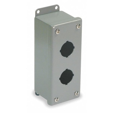 Wiegmann Pushbutton Enclosure, 30mm, 2 Holes, Steel PSL2
