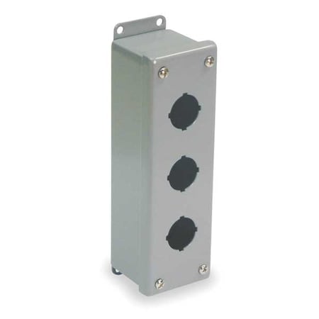 Wiegmann Pushbutton Enclosure, 30mm, 3 Holes, Steel PSL3