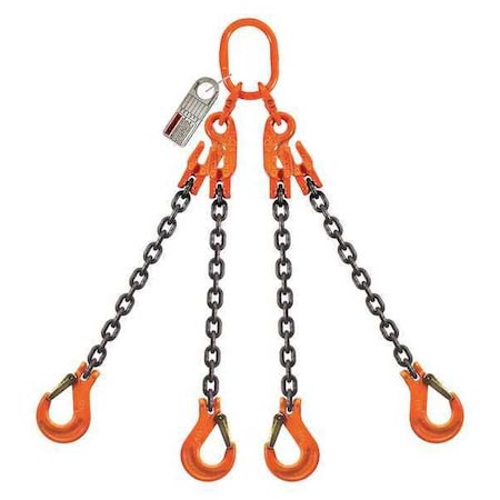 Pewag Chain Sling, G100, QOSXK, Alloy Steel, 5 ft. 7G100QOSXK/5