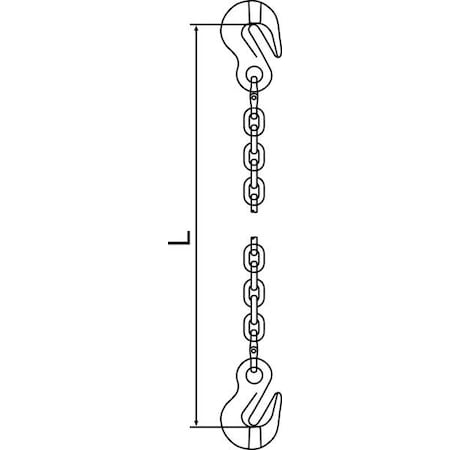 Pewag Chain Sling, G120, SGG, Alloy Steel, 10 ft L 10G120SGG/10