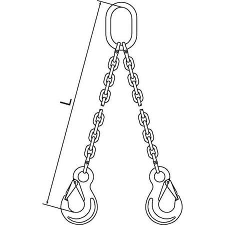 Pewag Chain Sling, G63, DOS, Stainless Stl, 5 ft L 5G63DOS/5