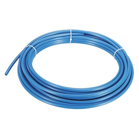 ZORO SELECT Tubing, 1/4" OD, Nylon, Blue, 50 Ft 2VDT6