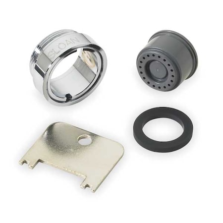 Sloan 0.5 gpm Outlet, 15/16"-27 Thread Size, Chrome, Metal, Plastic, Rubber ETF-1023-A