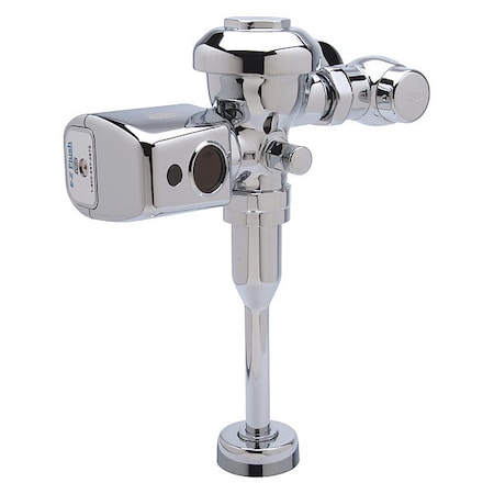 Zurn Urinal Automatic Flush Valve, 1 gpf gpf, Chrome-Plated, 3/4 in, 3/4 in Spud Coupling ZER6003AV-WS1-CPM