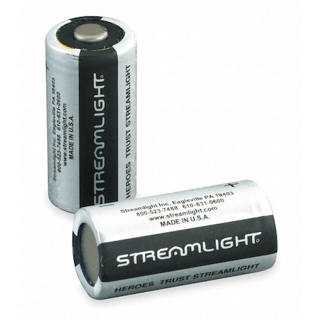 Streamlight Streamlight Flashlight Battery - For Flashlight - CR123A - 1400 mAh - 3 V DC - 2-/ Pack 85175